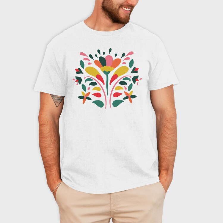 Colorful Flower Floral 03, Tricou Barbati (Unisex)