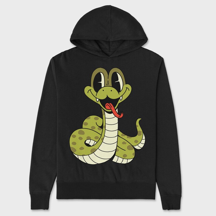 Snake Cute, Hanorac Oversize Barbati (Unisex)