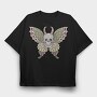 Skull Moth Wings, Tricou Oversize Barbati (Unisex)