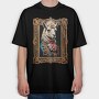 Llama Mozart, Tricou Oversize Barbati (Unisex)