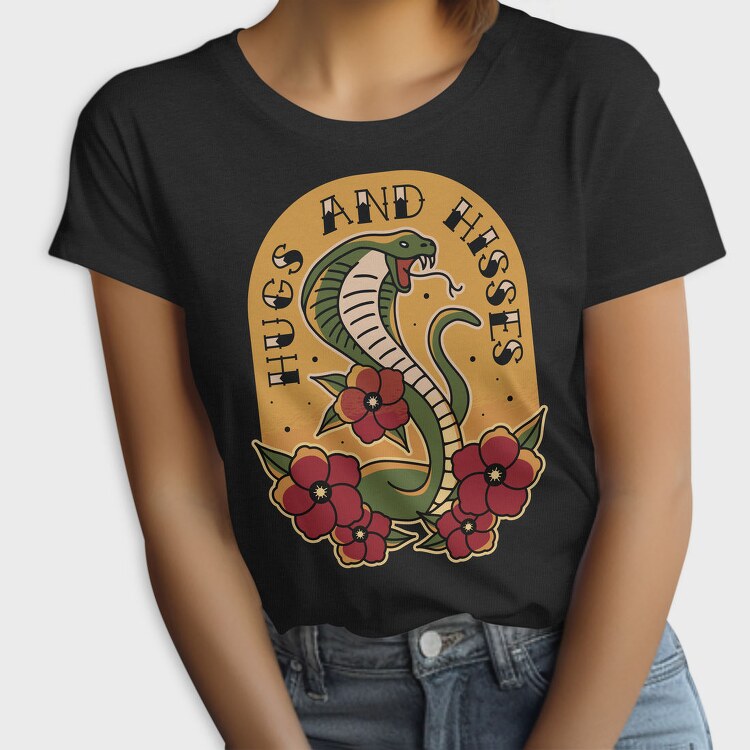 Snake Cobra Tattoo Style, Tricou Femei