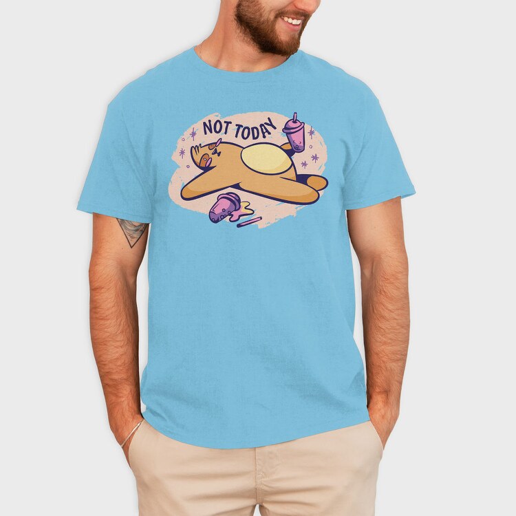 Cute Tired Sloth Not Today, Tricou Barbati (Unisex)