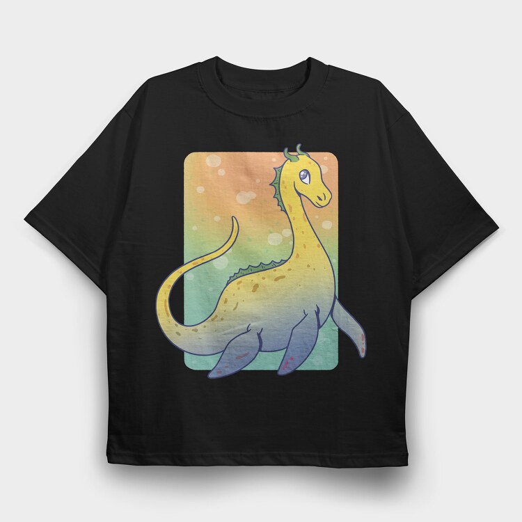 Loch Ness Cute Monster, Tricou Oversize Barbati (Unisex)