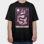 Snake Mystical Tarot Card The Snake, Tricou Oversize Barbati (Unisex)