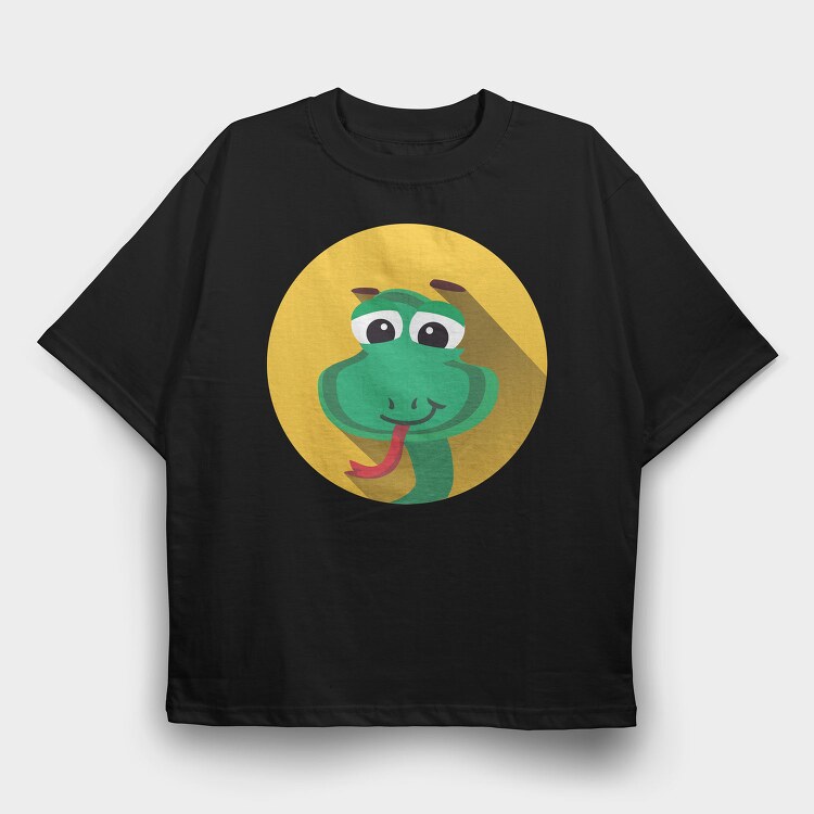 Snake Tongue Out, Tricou Oversize Barbati (Unisex)