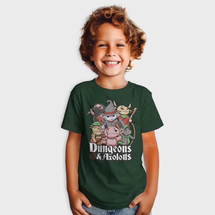 Dungeons And Axolotls Dungeon, Tricou Copii