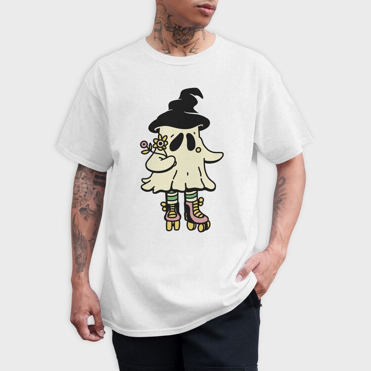 Cute Witch Ghost, Tricou Barbati (Unisex)
