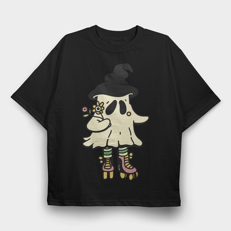 Cute Witch Ghost, Tricou Oversize Barbati (Unisex)