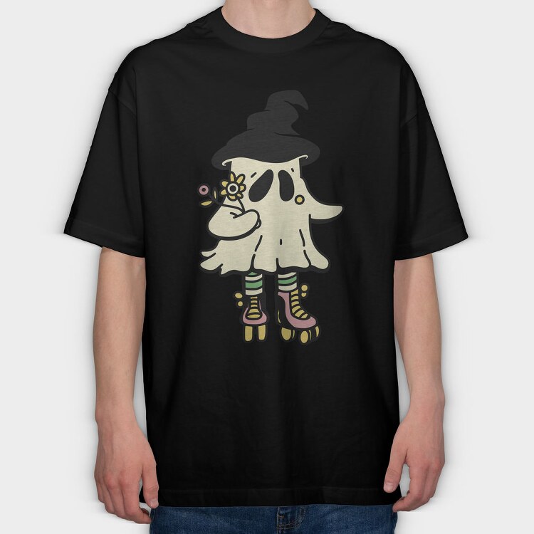 Cute Witch Ghost, Tricou Oversize Barbati (Unisex)