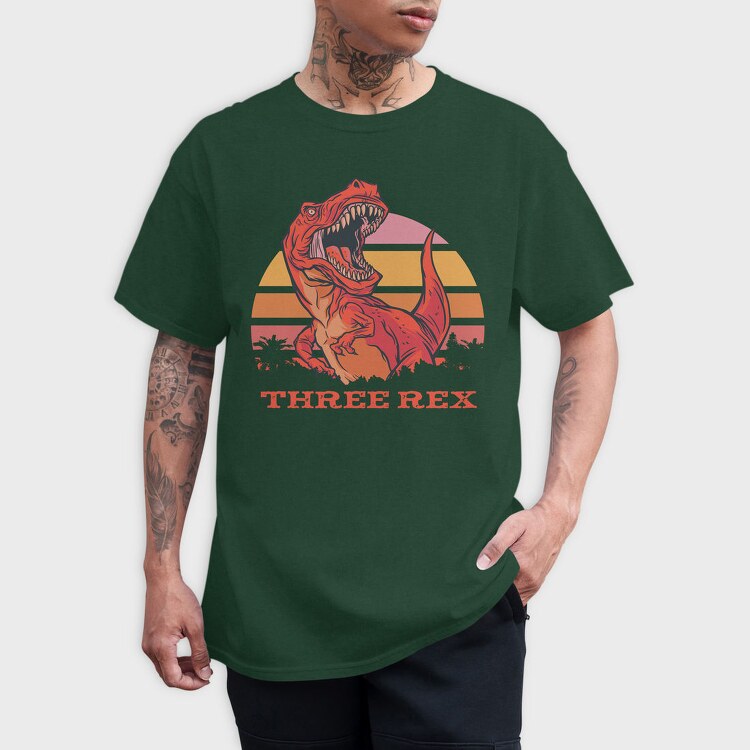 Rad Three T Rex, Tricou Barbati (Unisex)