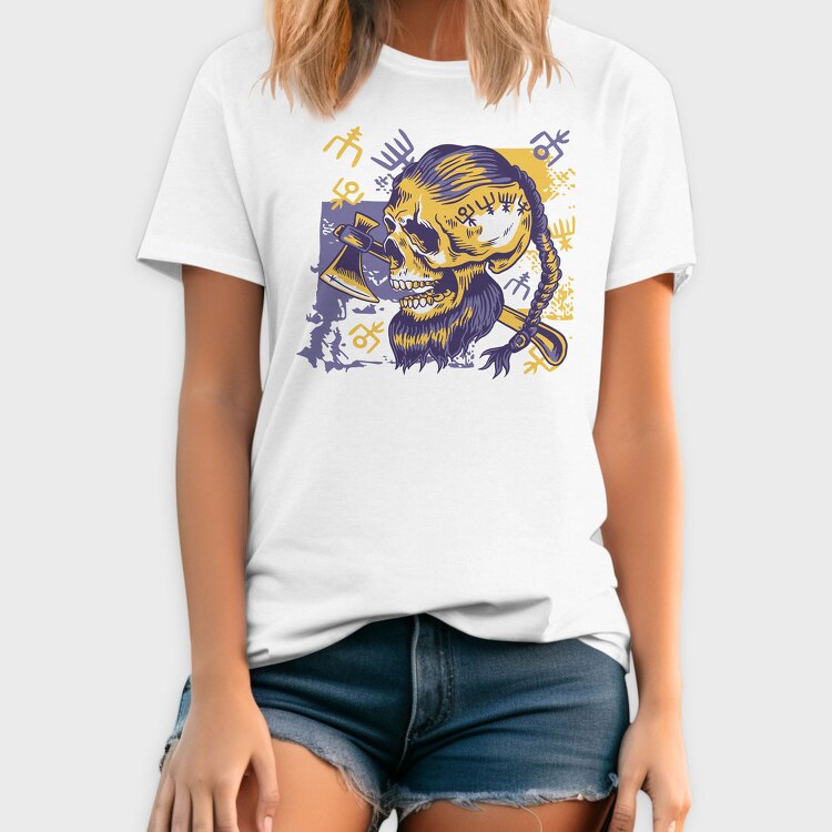 Duotone Viking Skull Mug, Tricou Barbati (Unisex)