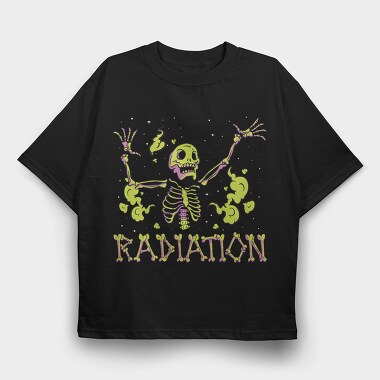 Radioactive Skeleton Creature, Tricou Oversize Barbati (Unisex)