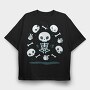 Skulls And Skeletons Cute Mug, Tricou Oversize Barbati (Unisex)