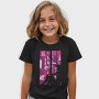 Cyberpunk Girl Silhouette Vaporwave Window, Tricou Copii