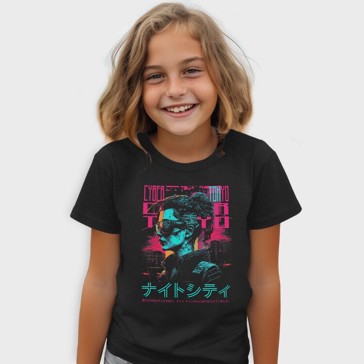 Cyberpunk Tokyo Girl, Tricou Copii