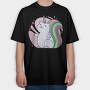 Rainbow Squirrel Unicorn Animal, Tricou Oversize Barbati (Unisex)