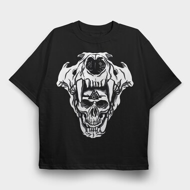 Cool Viking Skulls Bear Man, Tricou Oversize Barbati (Unisex)