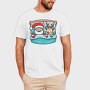 Sleepy Santa And Reindeer, Tricou Barbati (Unisex)