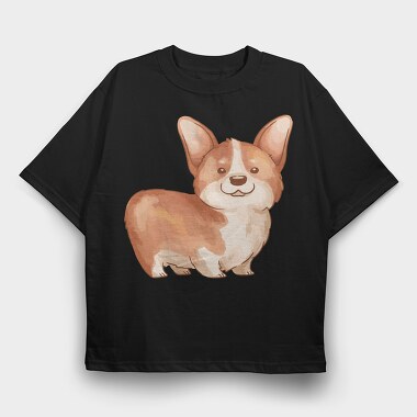 Corgi Cutie, Tricou Oversize Barbati (Unisex)