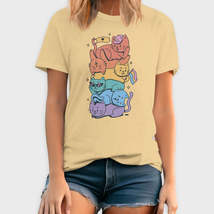 Pride Stack of Cats, Tricou Barbati (Unisex)