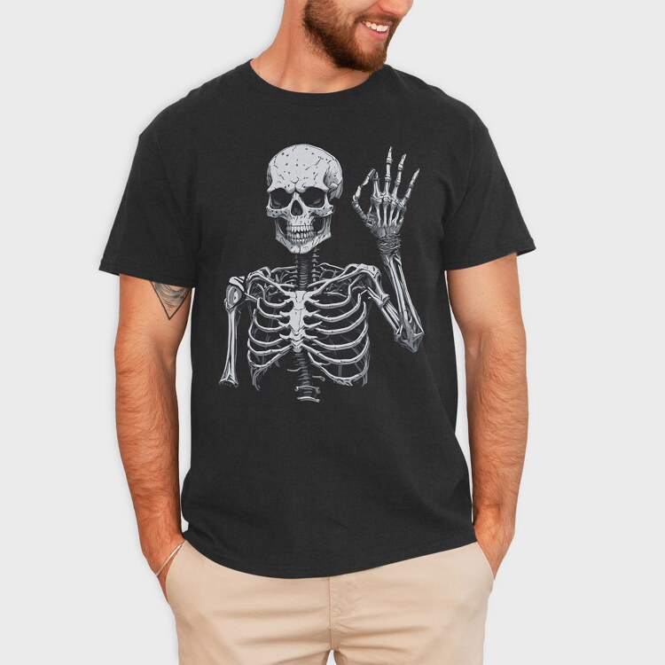 Skeleton Ok Sign, Tricou Barbati (Unisex)