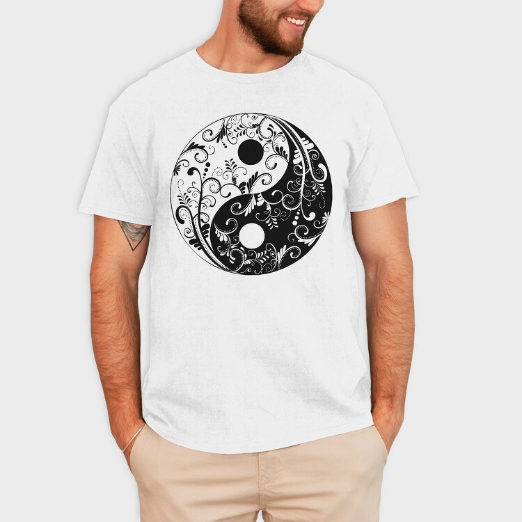 Yin Yang Mandala 001, Tricou Barbati (Unisex)