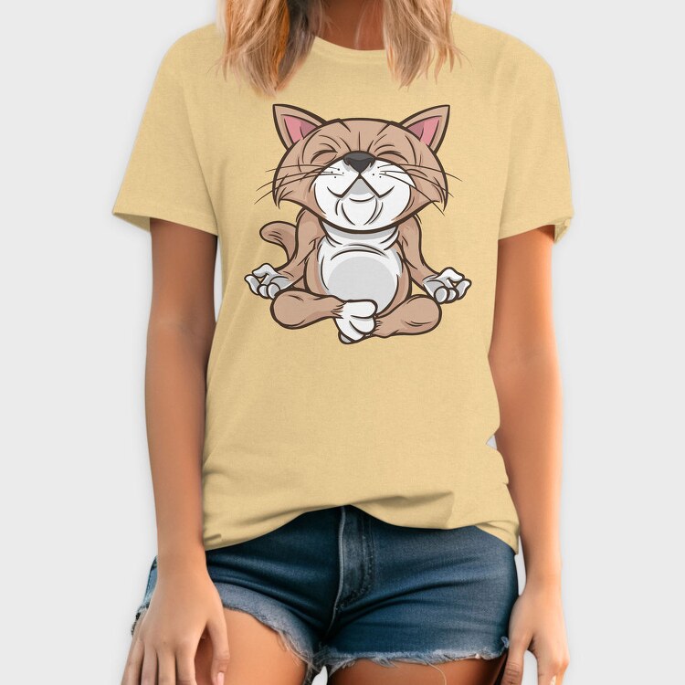 Yoga Cat, Tricou Barbati (Unisex)