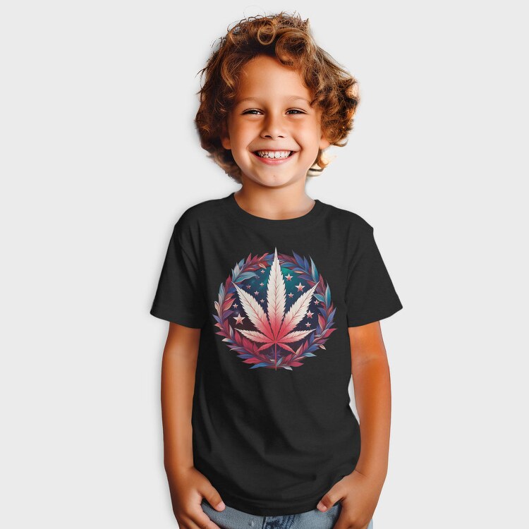 Patriotic Cannabis Leaf 4th Of July, Tricou Copii