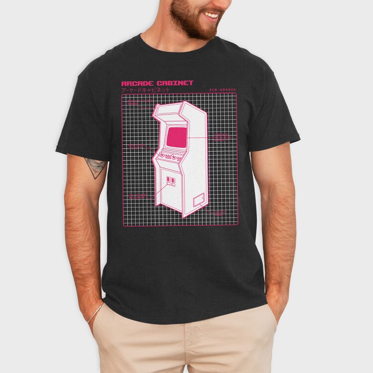 Retro Arcade Cabinet, Tricou Barbati (Unisex)