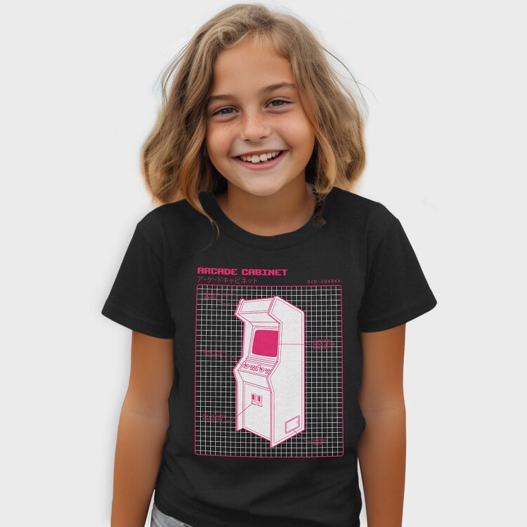 Retro Arcade Cabinet, Tricou Copii