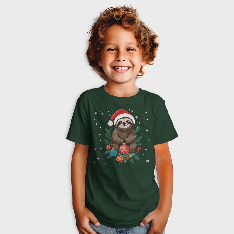Sloth Christmas Tote, Tricou Copii