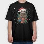 Sloth Christmas Tote, Tricou Oversize Barbati (Unisex)