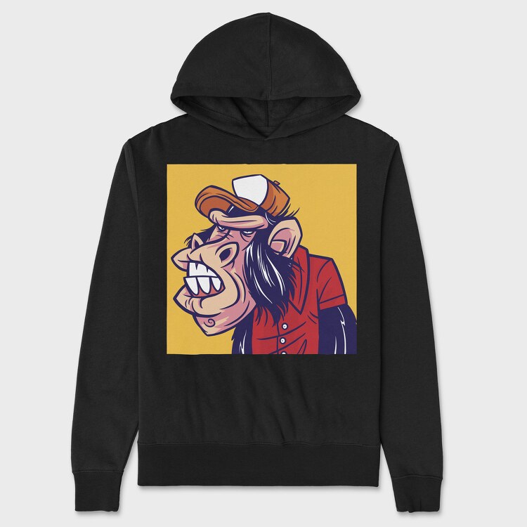 Monkey Cartoon, Hanorac Oversize Barbati (Unisex)