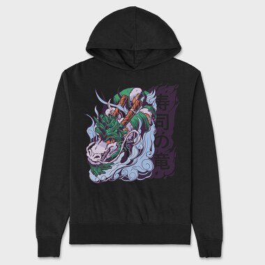 Sushi Dragon, Hanorac Oversize Barbati (Unisex)