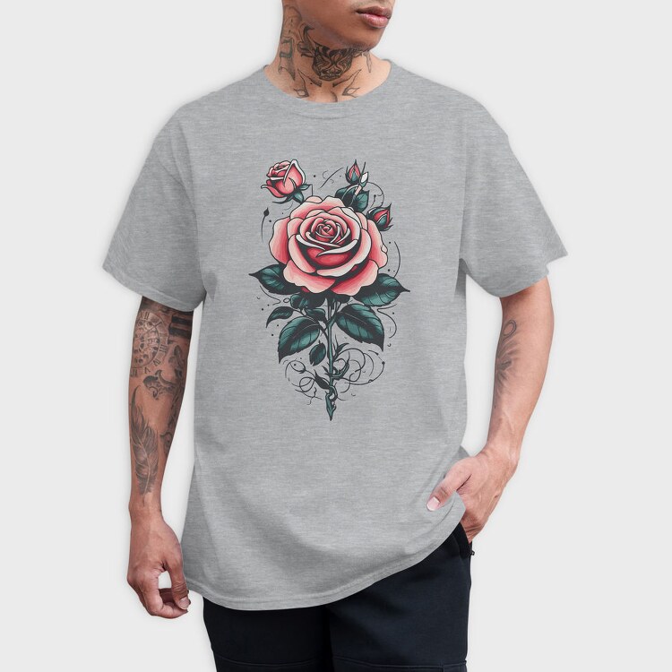Elegant Roses Traditional, Tricou Barbati (Unisex)