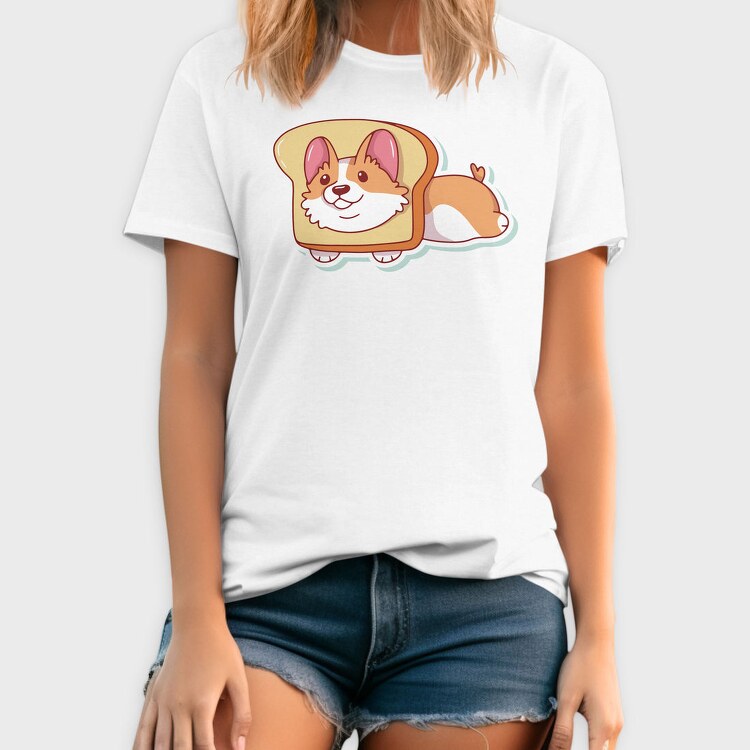Corgi Toast Slice, Tricou Barbati (Unisex)