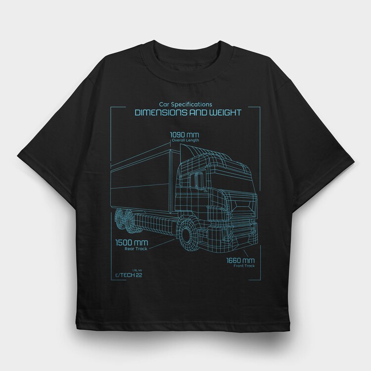 Big Truck Transportation, Tricou Oversize Barbati (Unisex)