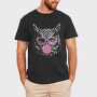 Owl Monochrome Bubblegum, Tricou Barbati (Unisex)