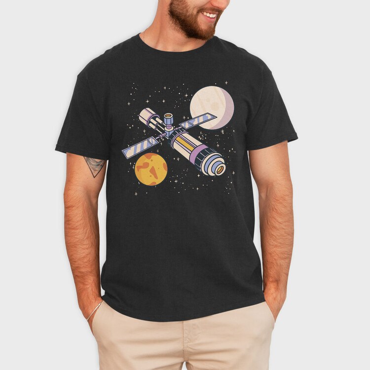 Spacecraft And Planets, Tricou Barbati (Unisex)