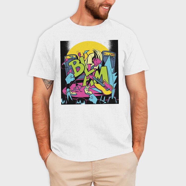 Rockstar Smash Guitar, Tricou Barbati (Unisex)