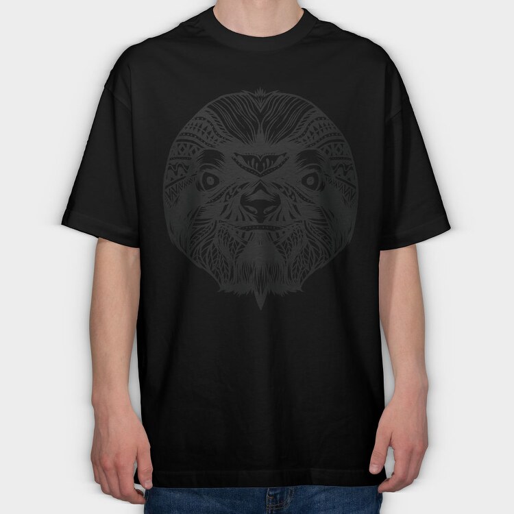 Sloth Mandala, Tricou Oversize Barbati (Unisex)