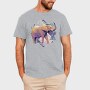 Elephant On Geometric Shapes Animals, Tricou Barbati (Unisex)