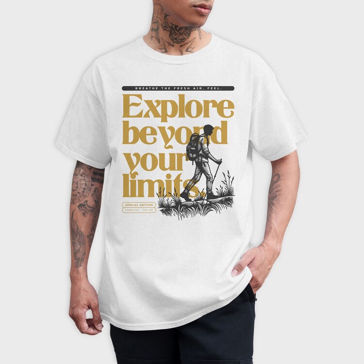 Hiking Exploration Quote, Tricou Barbati (Unisex)