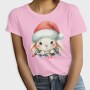 Christmas Bunny Watercolor, Tricou Femei