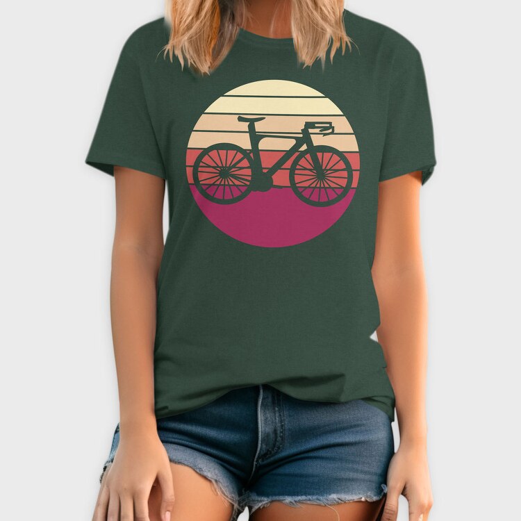 Bike Silhouette Retro Sunset, Tricou Barbati (Unisex)