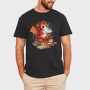 Reading Dragon Fantasy Books Illustration, Tricou Barbati (Unisex)