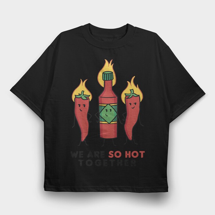 Spicy Hot Food, Tricou Oversize Barbati (Unisex)