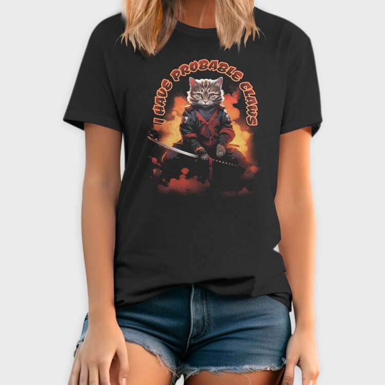 Samurai Cat, Tricou Barbati (Unisex)