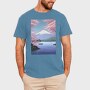 Mount Fuji Japanese Landscape Poster, Tricou Barbati (Unisex)