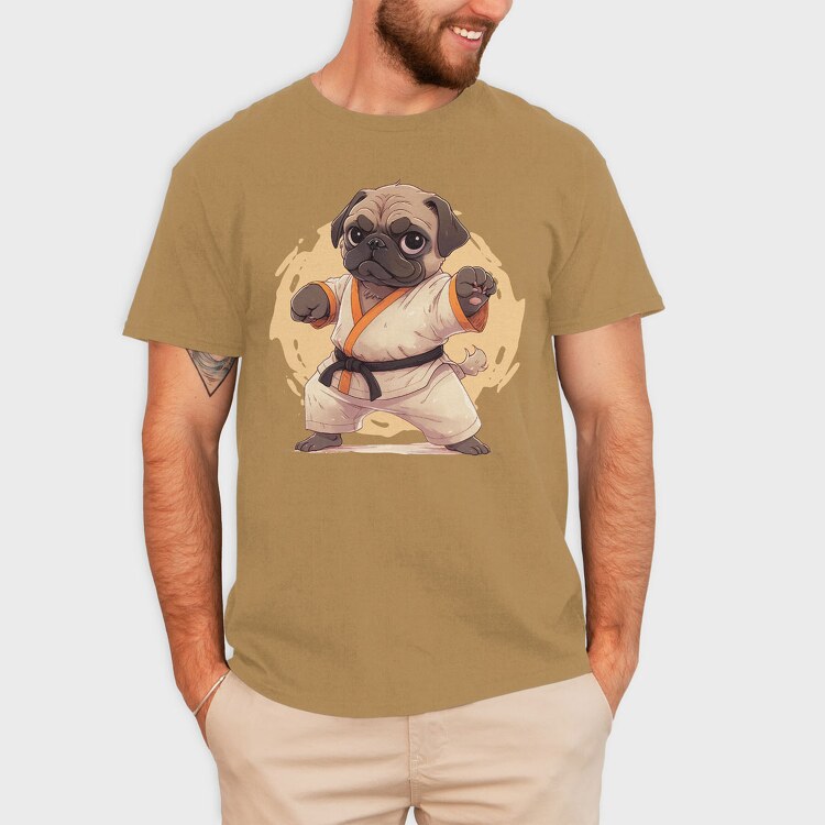 Pug Karate, Tricou Barbati (Unisex)